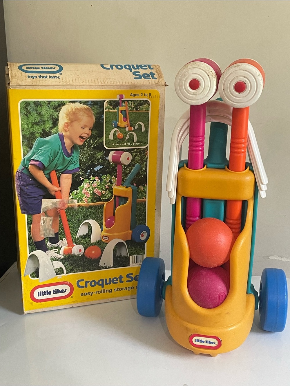 Little Tikes Croquet Set Outdoor Child Toy-Complete Vintage 1993 In Original Box